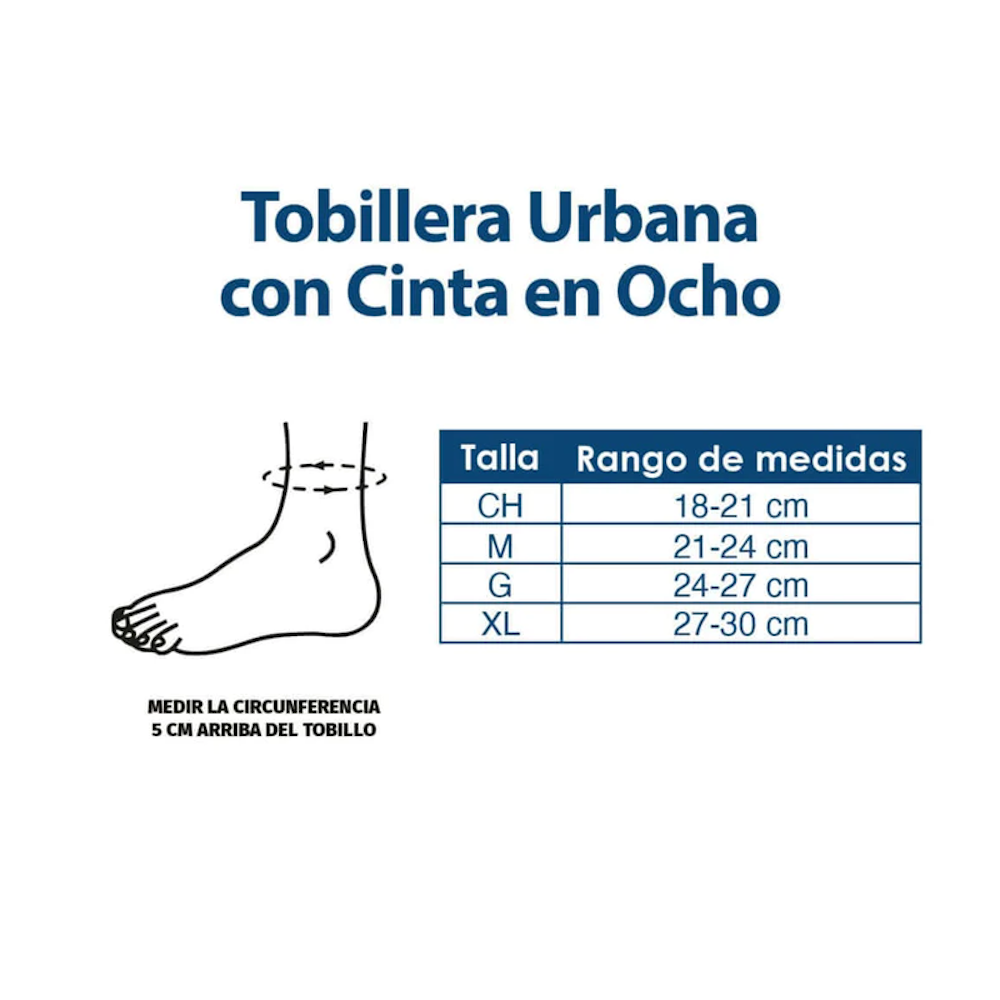 Foto 4 | Tobillera Elástica Con Cintas En Ocho Urbana Tynor D53