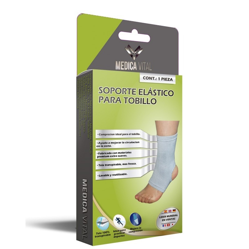 Foto 1 | Soporte Elástico para Tobillo Medica Vital Extra Grande