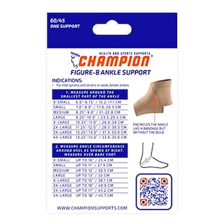 Foto 5 | Soporte Para Tobillo Champion Figure 8, Elástico Claro, Beige - Venta Internacional.
