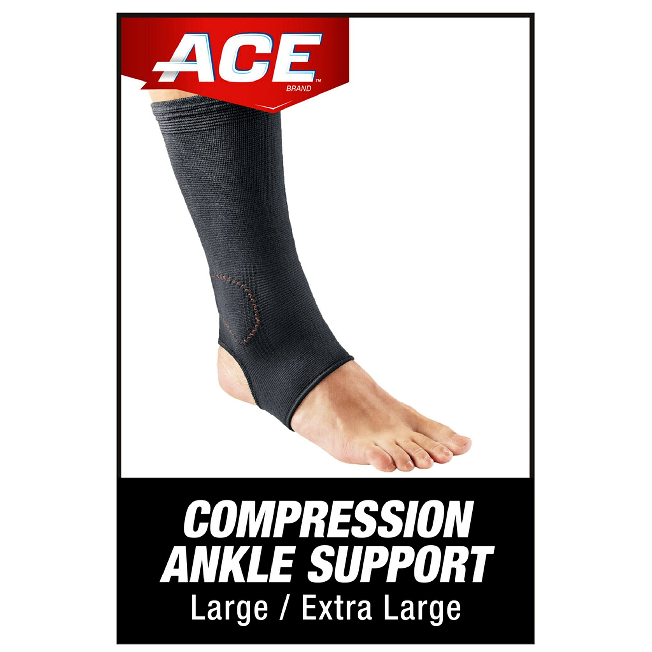 Foto 3 pulgar | Tobillera de Compresión ACE Negro L/ XL -  Venta Internacional