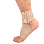 Tobillera Deportiva Elástica En Banda Color Beige Talla Universal