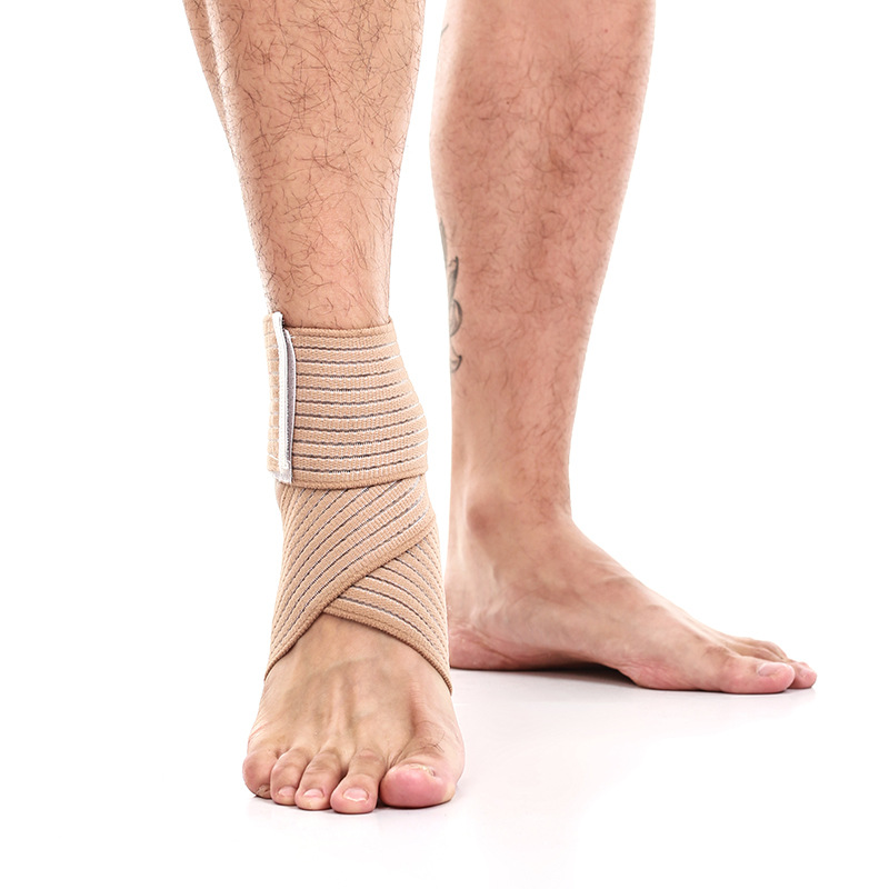 Foto 4 pulgar | Tobillera Deportiva Elástica En Banda Color Beige Talla Universal