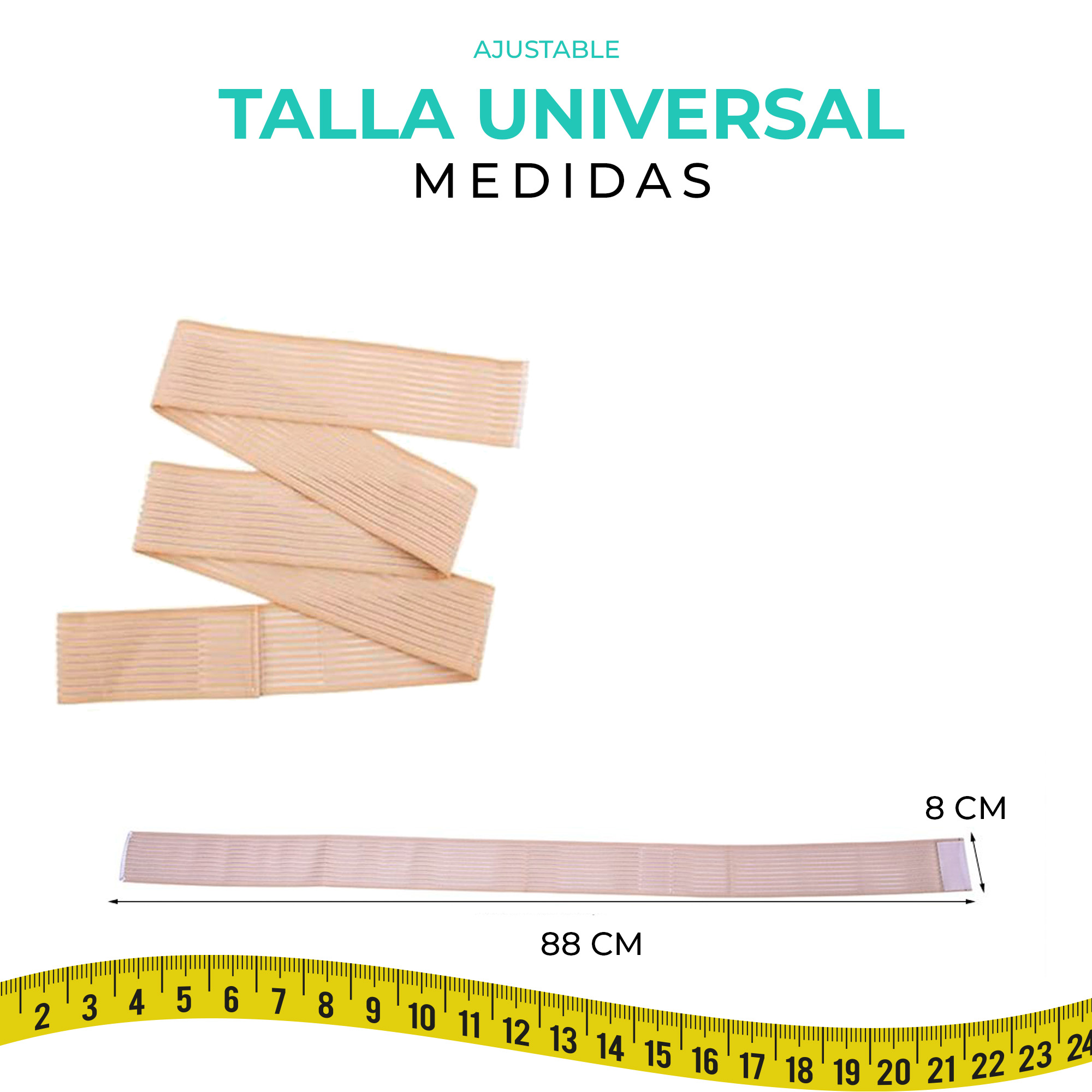 Foto 8 pulgar | Tobillera Deportiva Elástica En Banda Color Beige Talla Universal