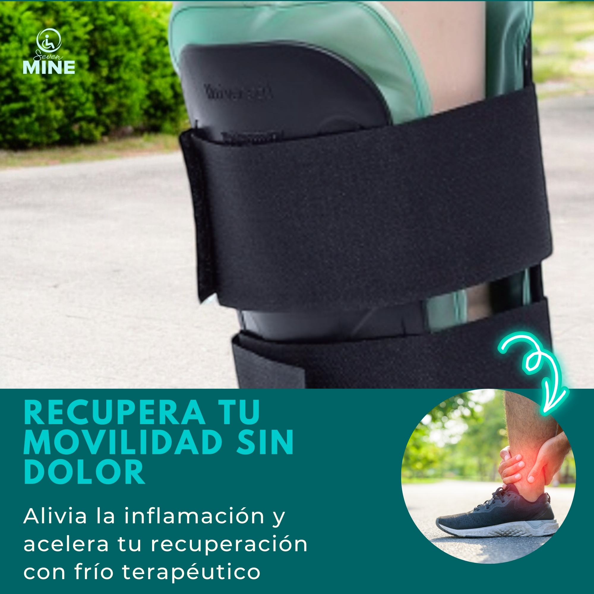 Foto 3 | Tobillera Férula Con Aire Y Gel Para Esguince | Soporte De Tobillo Terapía Frío | Compresión Y Estabilizador Ortopéd