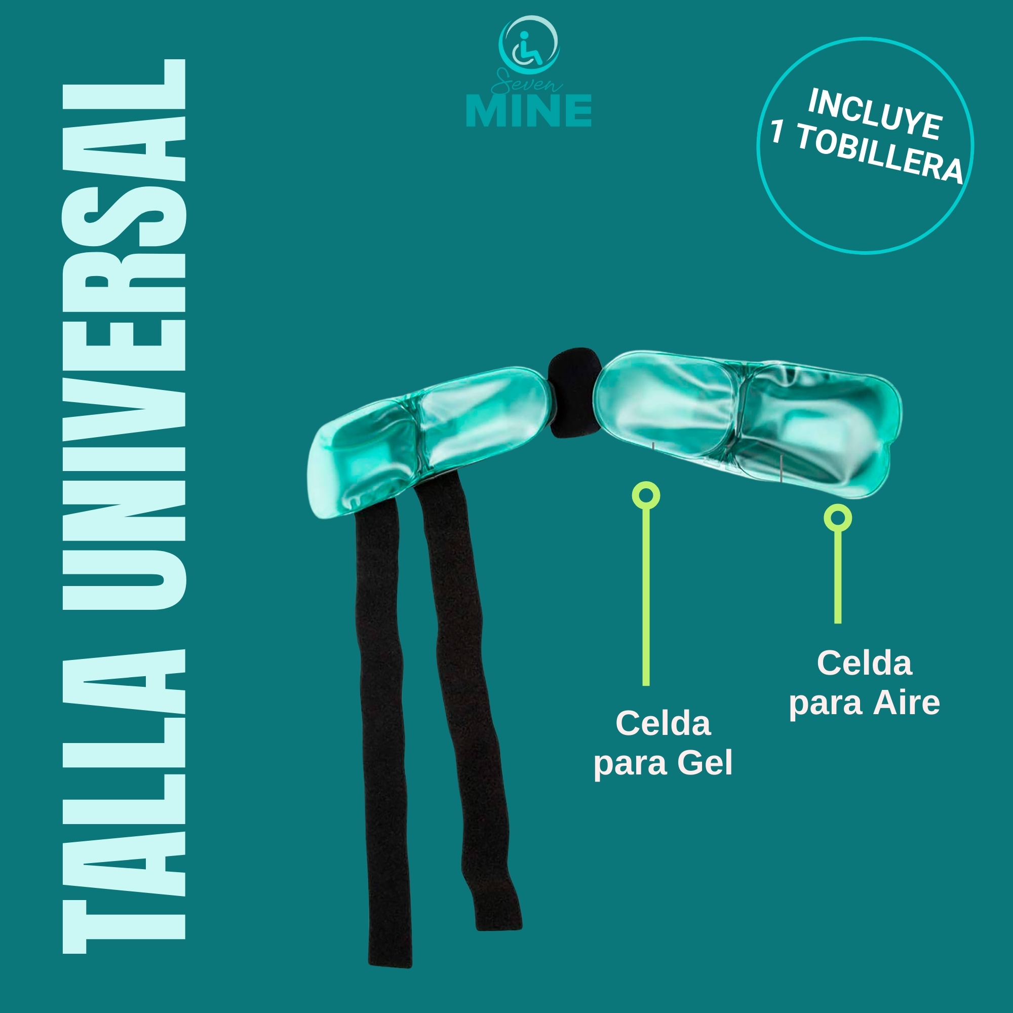Foto 8 pulgar | Tobillera Férula Con Aire Y Gel Para Esguince | Soporte De Tobillo Terapía Frío | Compresión Y Estabilizador Ortopéd