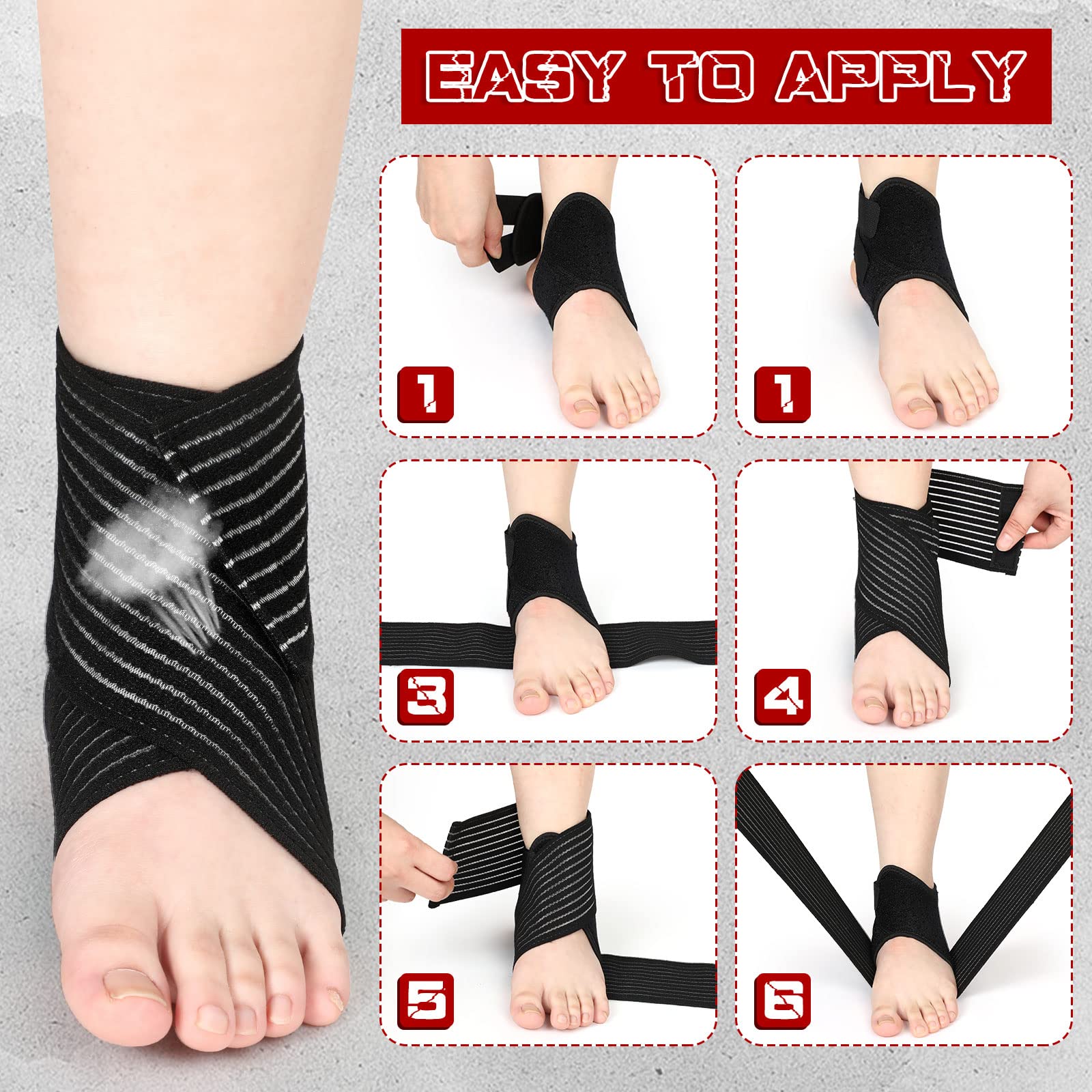 Foto 5 pulgar | Tobillera Junkin Para Niños Con Soporte De Tobillo Con Manga De Compresión - Venta Internacional.