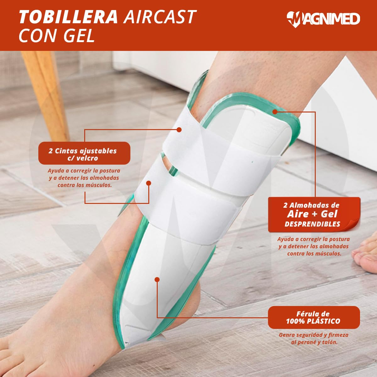 Foto 3 pulgar | Tobillera Ortopédica Air Cast / Férula Tobillo Cómoda