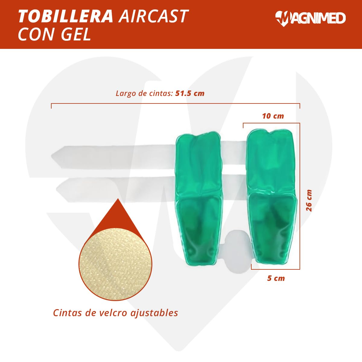 Foto 4 pulgar | Tobillera Ortopédica Air Cast / Férula Tobillo Cómoda