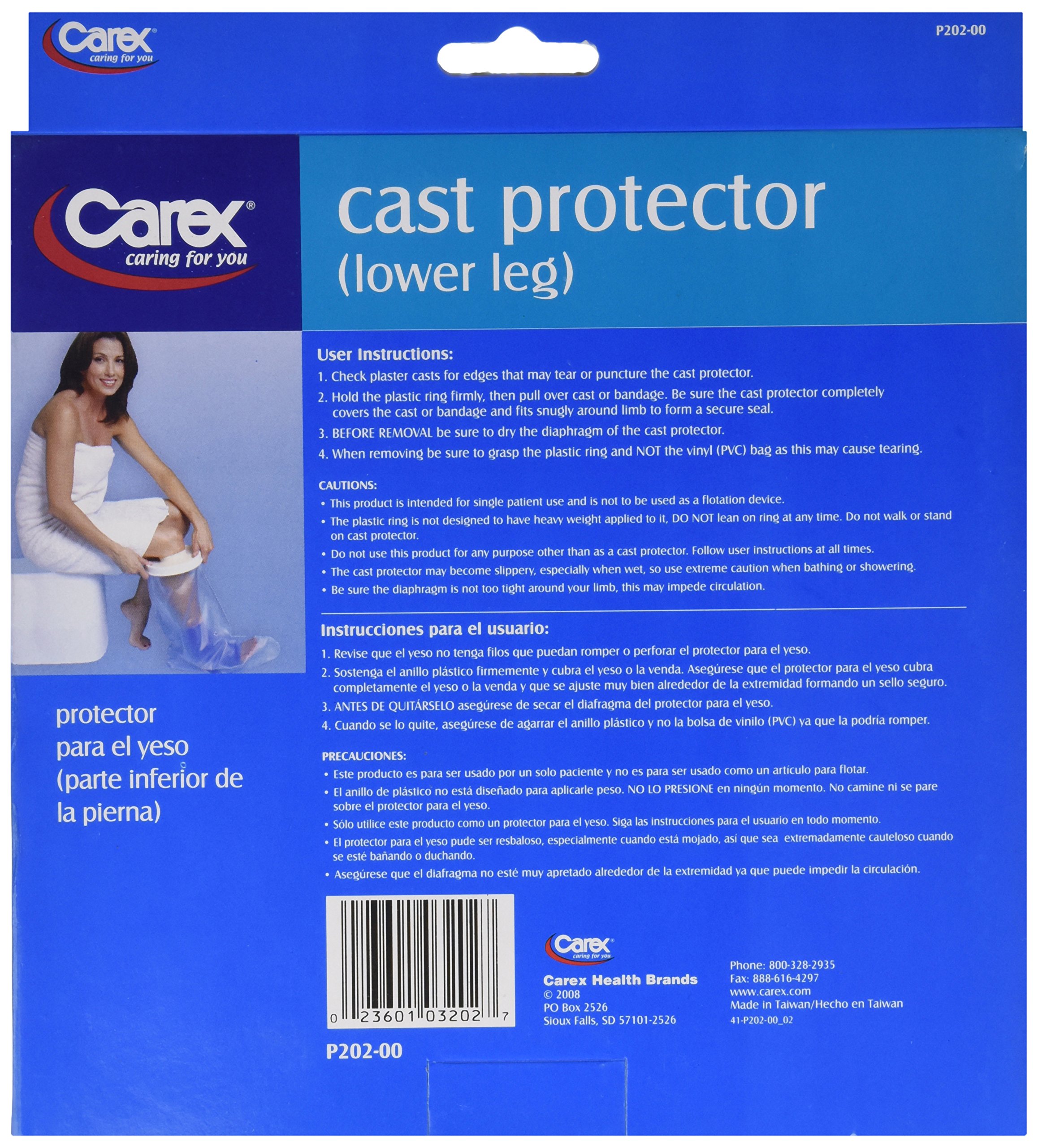 Foto 3 pulgar | Protector Fundido Para Piernas De Ducha Carex  Impermeable  23 Cm - Venta Internacional.