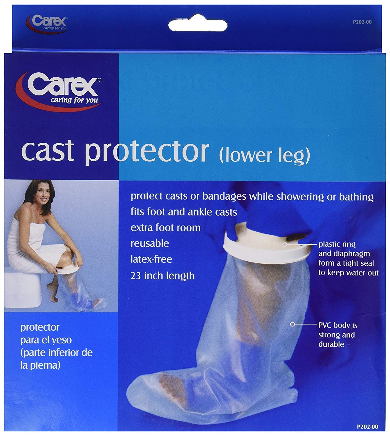 Foto 4 pulgar | Protector Fundido Para Piernas De Ducha Carex  Impermeable  23 Cm - Venta Internacional.