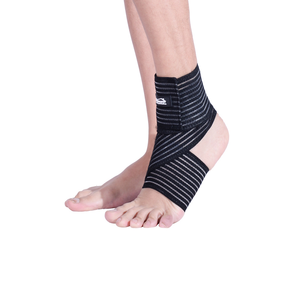 Foto 2 pulgar | Tobillera Banda Elástica Negra Soporte Suave Homecare