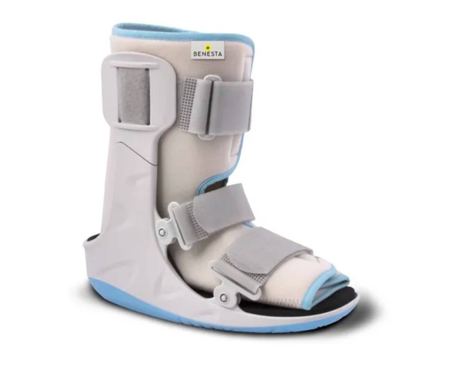 Foto 2 pulgar | Bota Walker Benesta Corta de 11''  Talla Chica color Gris con Azul