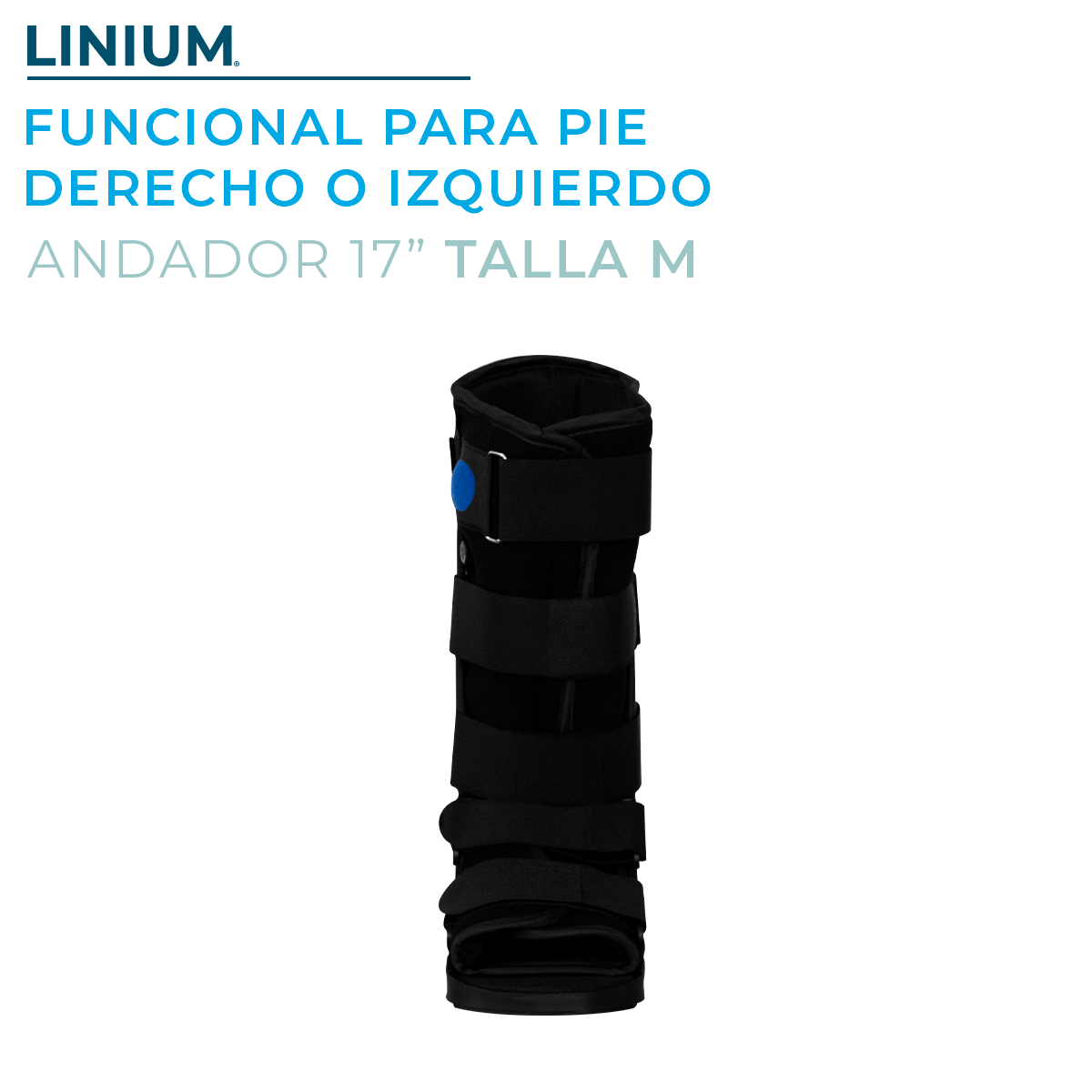 Foto 3 pulgar | Bota Ortopédica Linium Negra Talla M