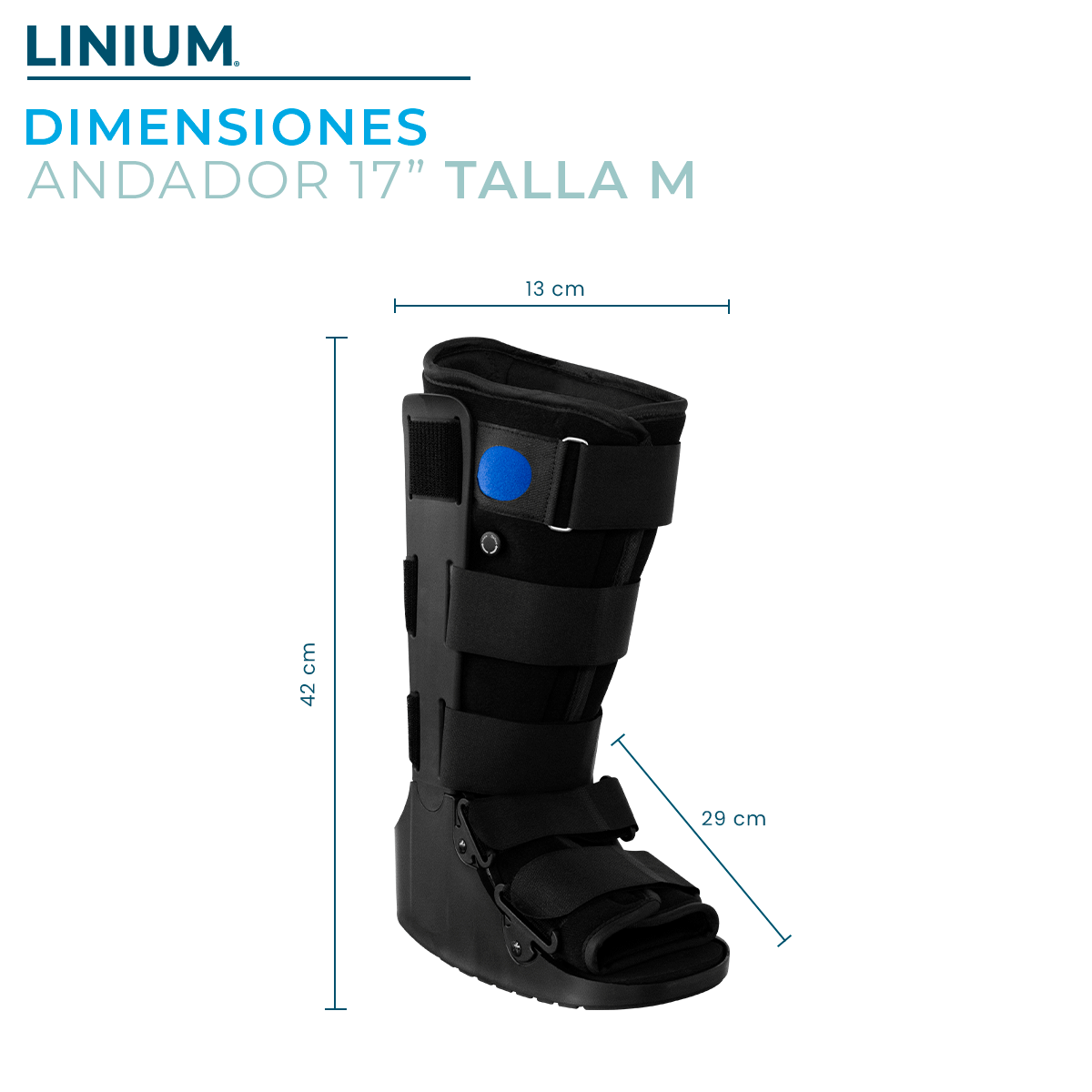 Foto 4 pulgar | Bota Ortopédica Linium Negra Talla M