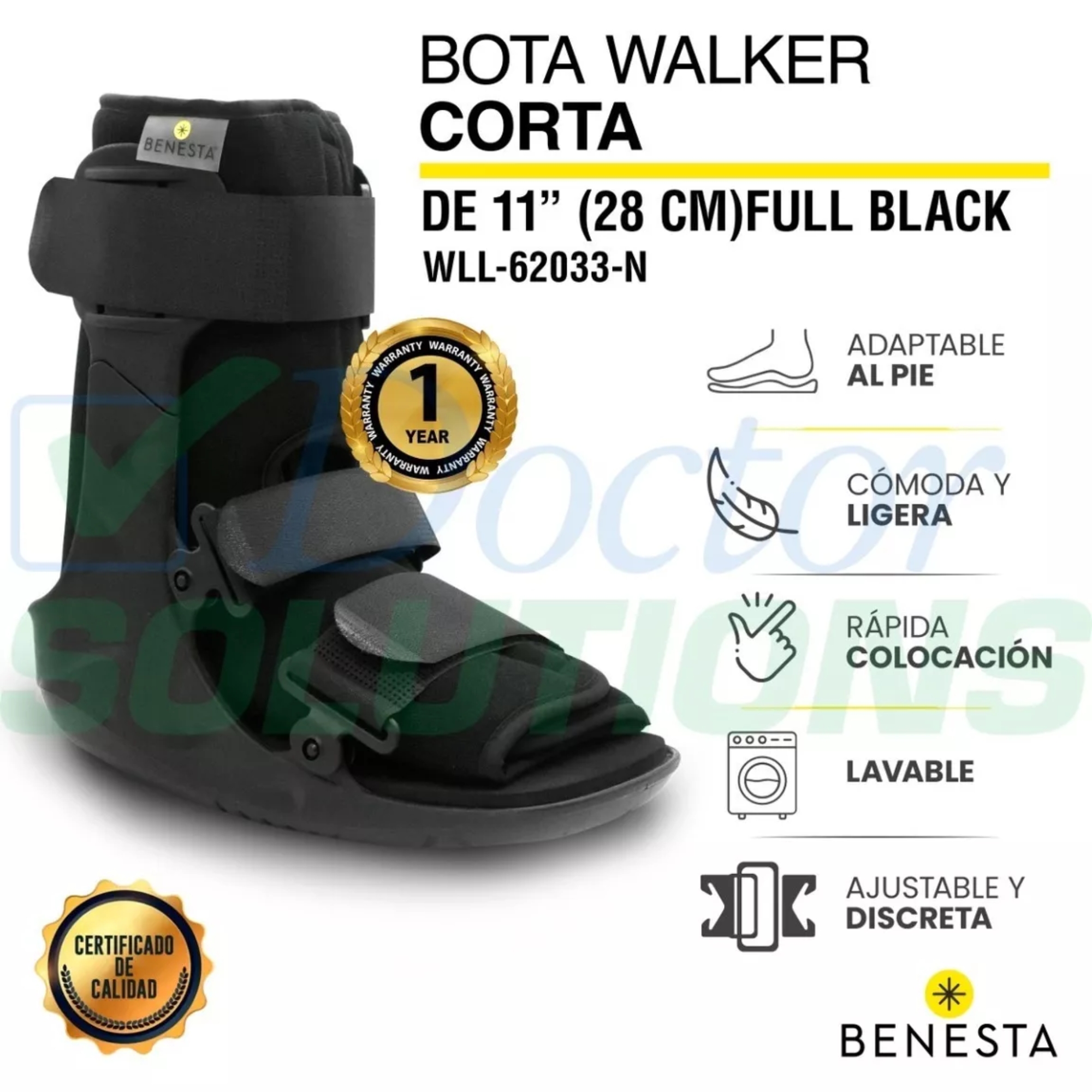 Foto 3 pulgar | Benesta - Bota Walker Corta De 11¨ Para Tobillo