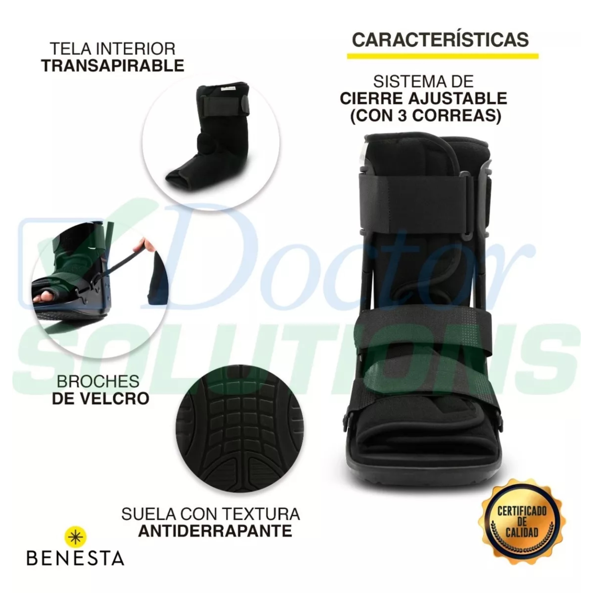 Foto 7 pulgar | Benesta - Bota Walker Corta De 11¨ Para Tobillo