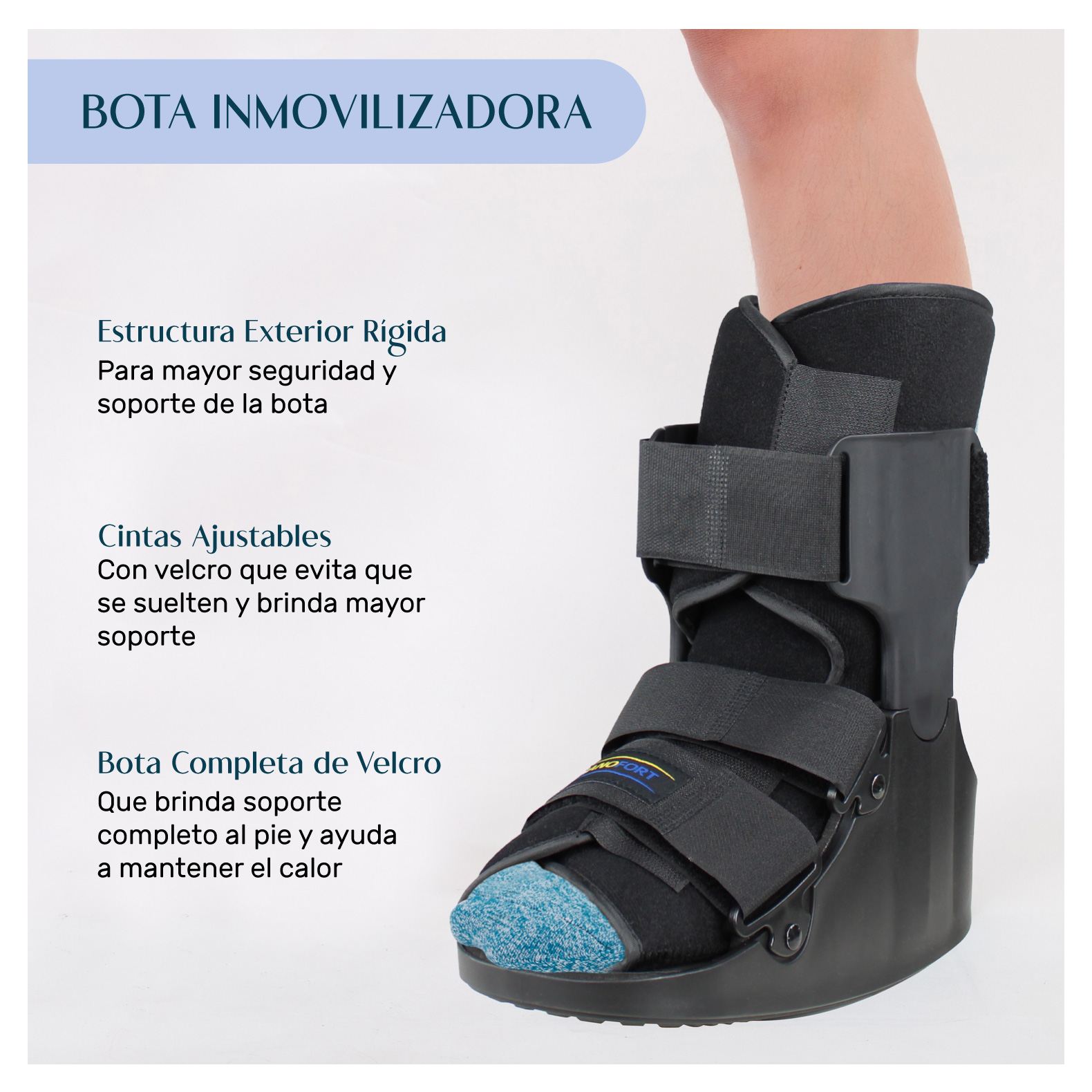 Foto 3 pulgar | Bota Ortopédica Nanofort Corta Inmovilizador Tobillo Férula Walker