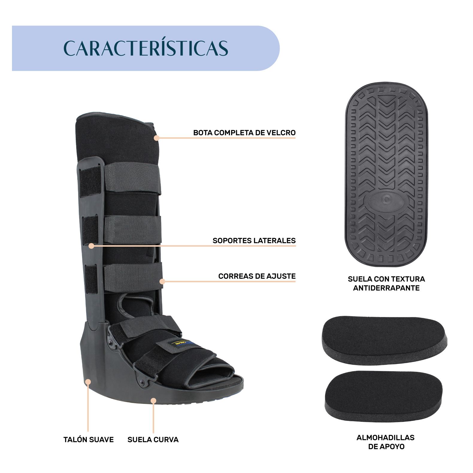 Foto 4 pulgar | Bota Ortopédica Nanofort Larga Inmovilizador Tobillo Grande