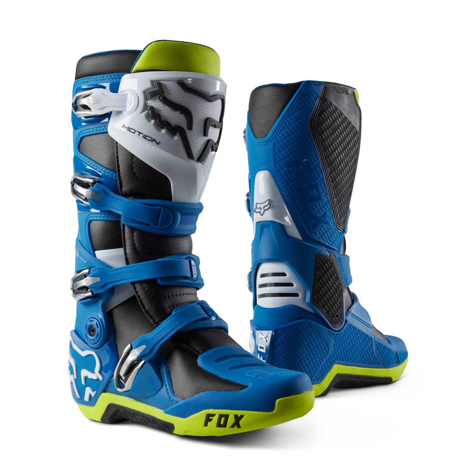 Foto 4 | Botas De Motocross Fox Racing Motion Azul/amarillo Talla 6 - Venta Internacional.