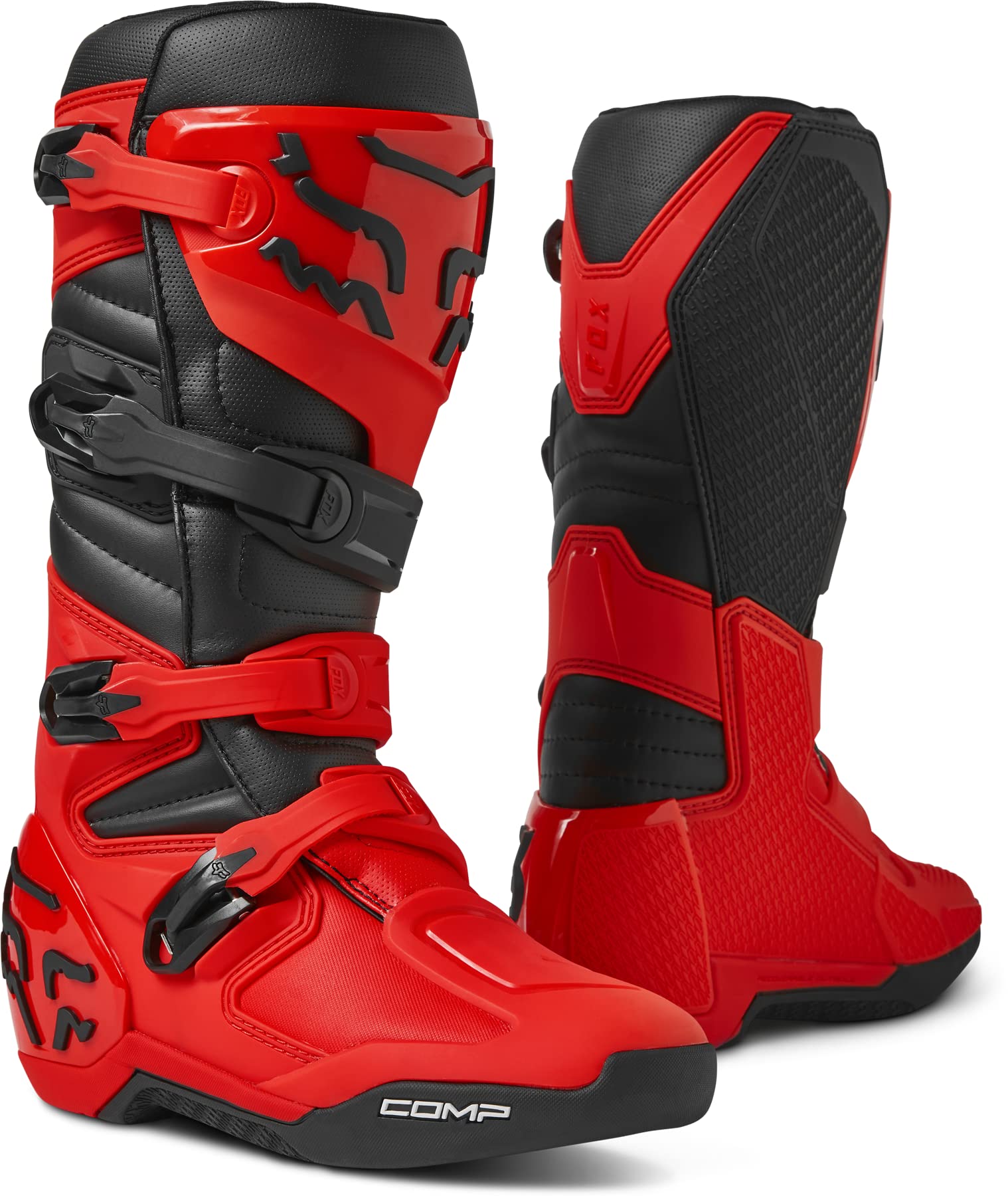 Foto 2 pulgar | Botas De Motocross Fox Racing Comp Flo Rojas Talla 13 - Venta Internacional.