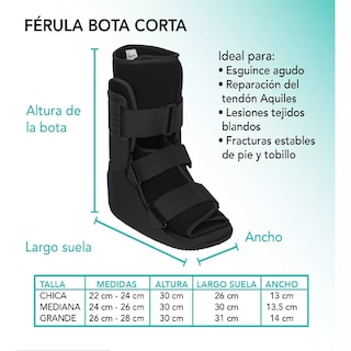Foto 2 | Férula Bota Corta Walker Ortopédica Para Tobillo Pie Cómoda Chica