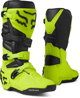 Foto 1 | Botas De Motocross Fox Racing Comp Flo Amarillas Talla 14 - Venta Internacional.
