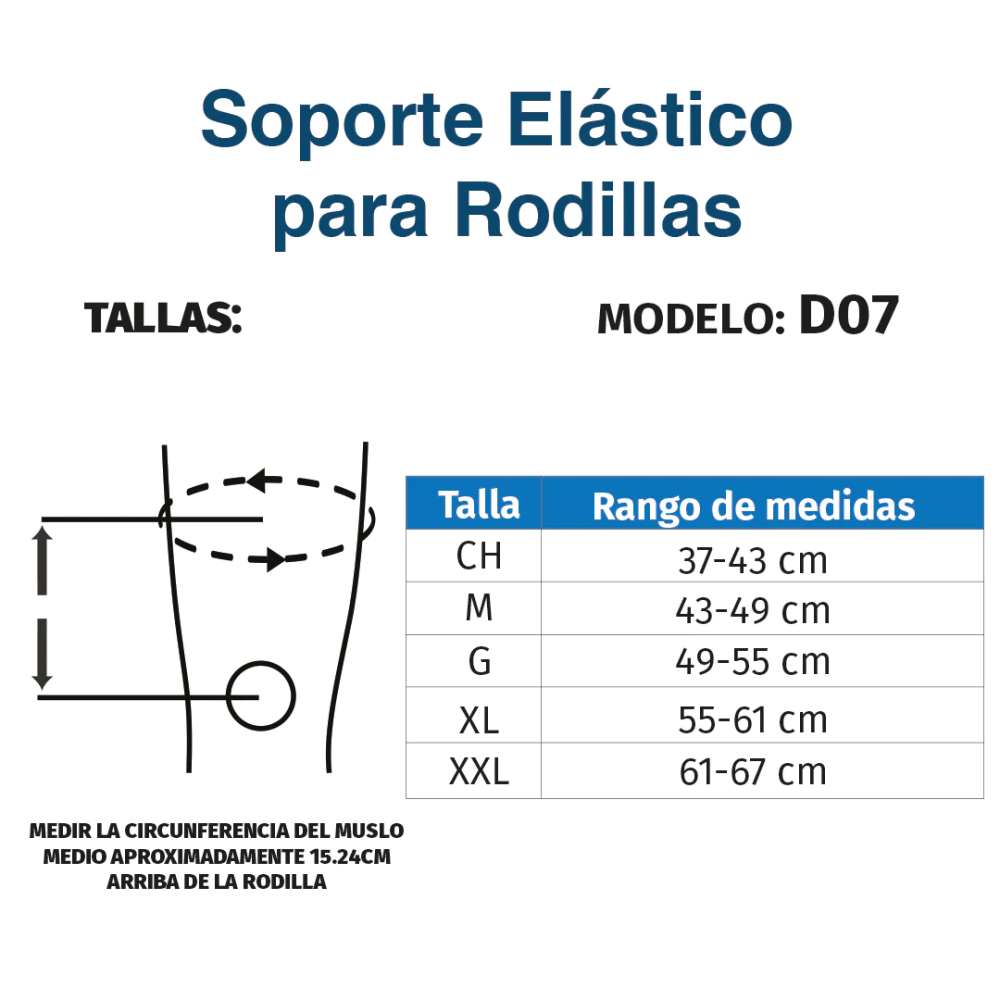 Foto 8 pulgar | Rodillera Elástica Tynor D07 color Gris Cerrada con Soporte Rotuliano