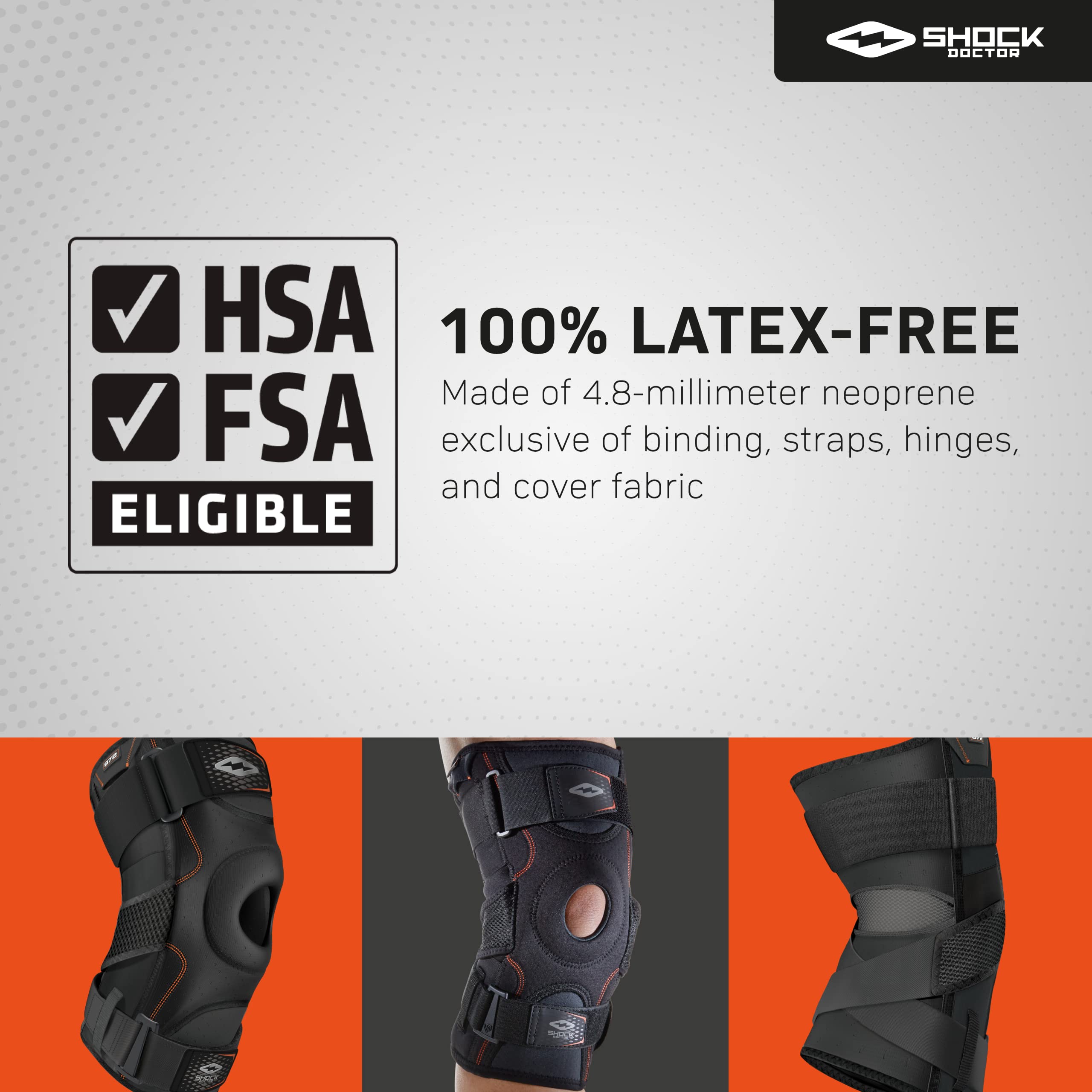 Foto 4 pulgar | Soporte Para Rodillas Shock Doctor Con Bisagras Dobles, Color Negro, Talla L - Venta Internacional.