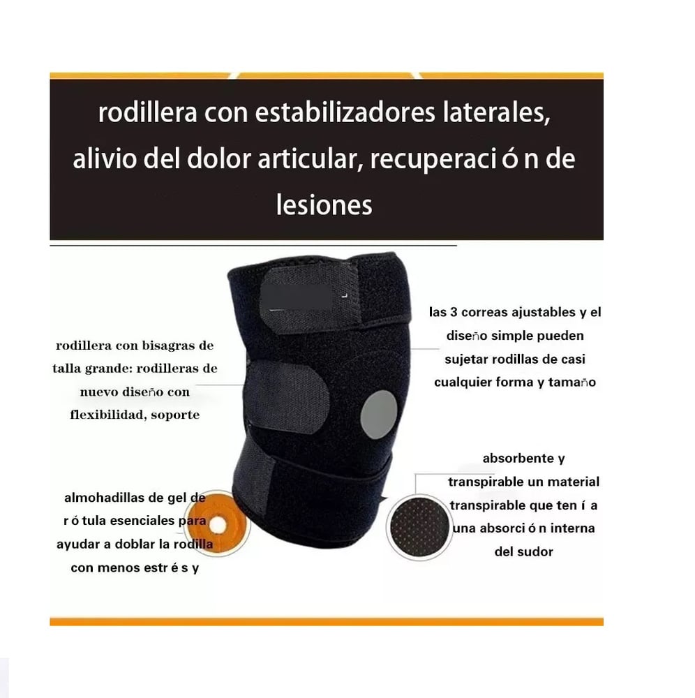Foto 4 pulgar | Rodillera Estabilizadora Deportiva Con Soporte Lateral Genérico - Venta Internacional.