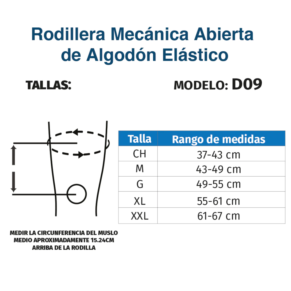 Foto 6 | Rodillera Mecánica Abierta de Algodón Elástico Tynor D09