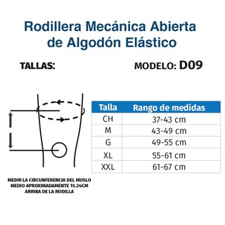 Foto 6 | Rodillera Mecánica Abierta de Algodón Elástico Tynor D09