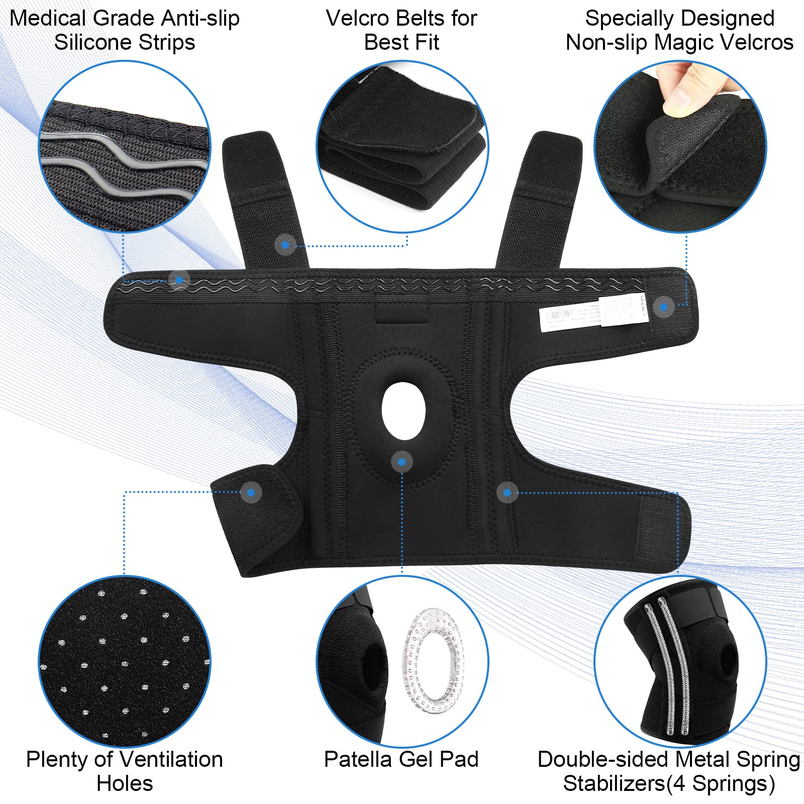 Foto 3 pulgar | Rodillera Neenca Soporte De Rodilla Ajustable Para El Dolor De Rodilla - Venta Internacional.