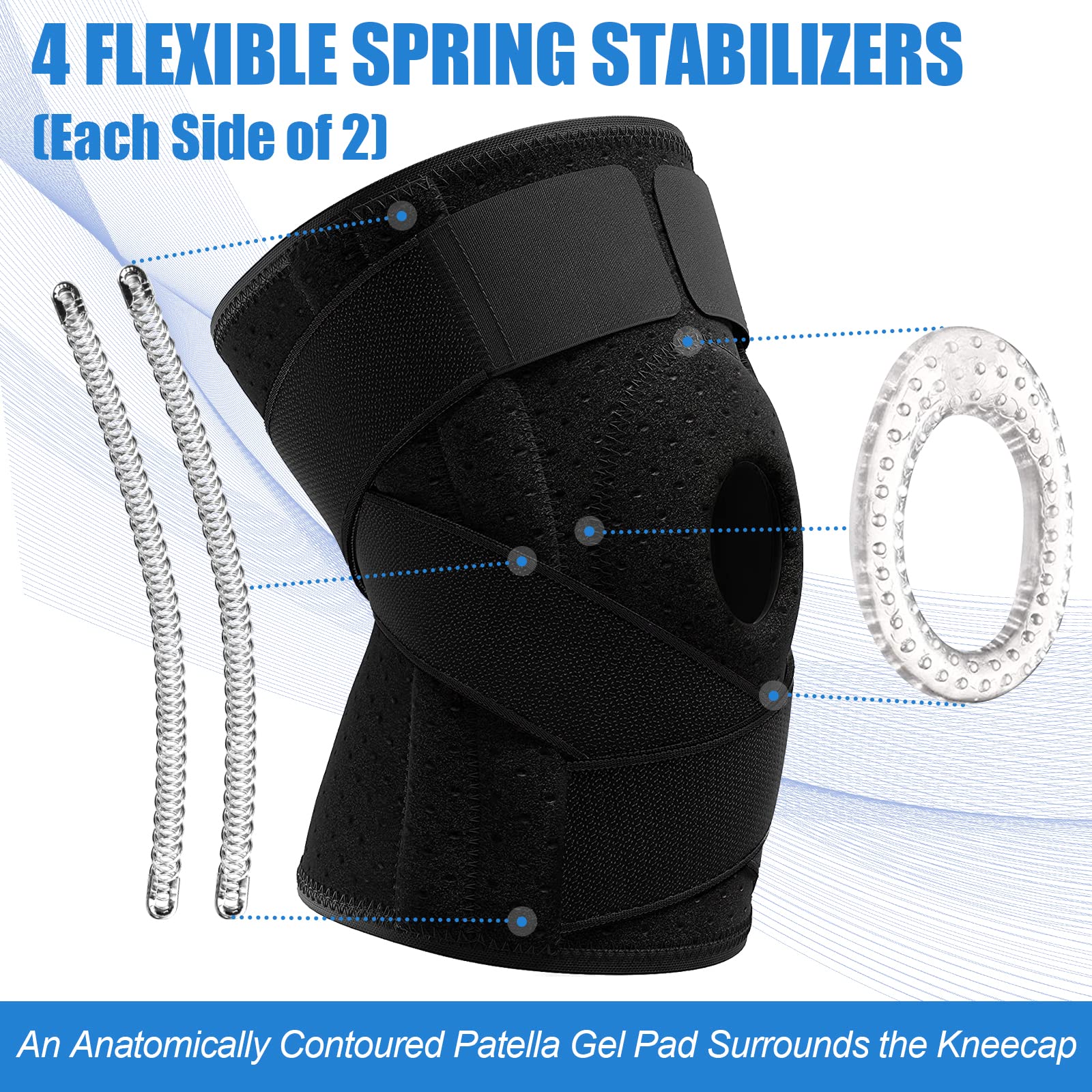Foto 4 pulgar | Rodillera Neenca Soporte De Rodilla Ajustable Para El Dolor De Rodilla - Venta Internacional.