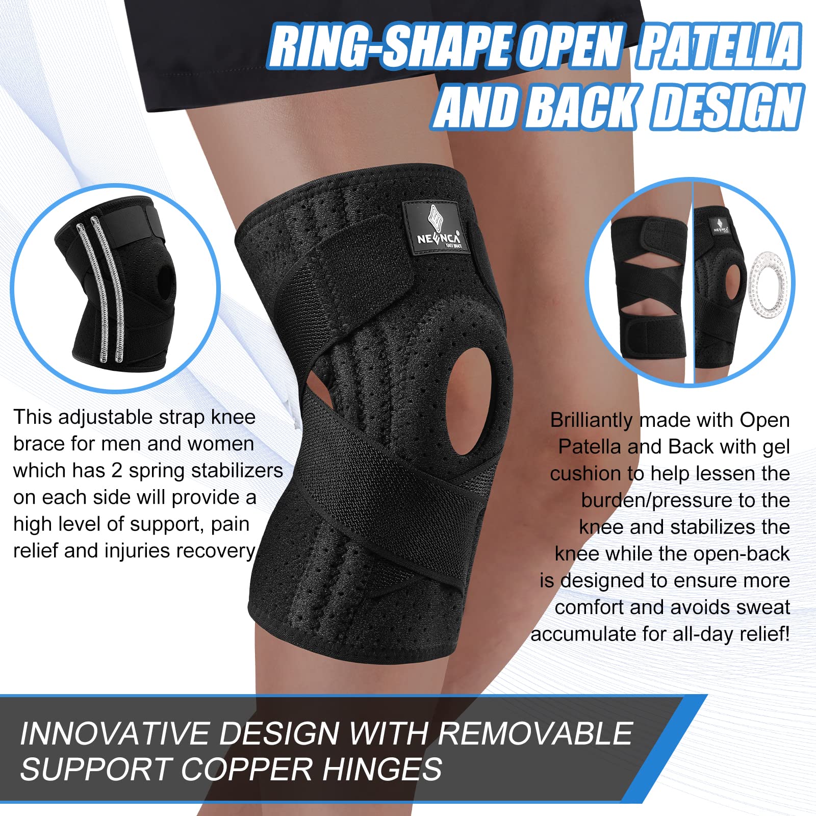 Foto 5 pulgar | Rodillera Neenca Soporte De Rodilla Ajustable Para El Dolor De Rodilla - Venta Internacional.