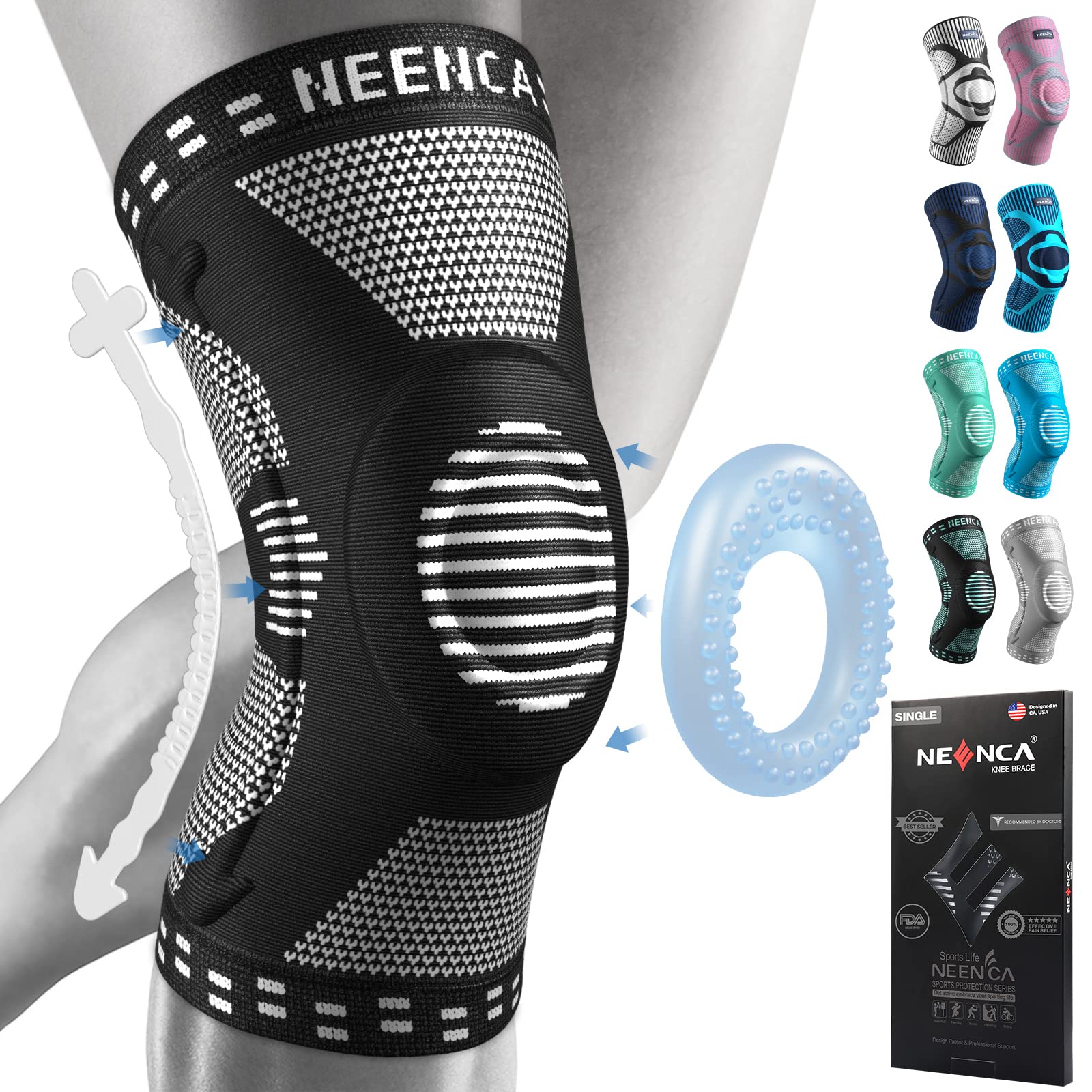 Rodilleras Neenca Ace-53 Para Aliviar El Dolor De Rodilla Y Compresión - Venta Internacional.