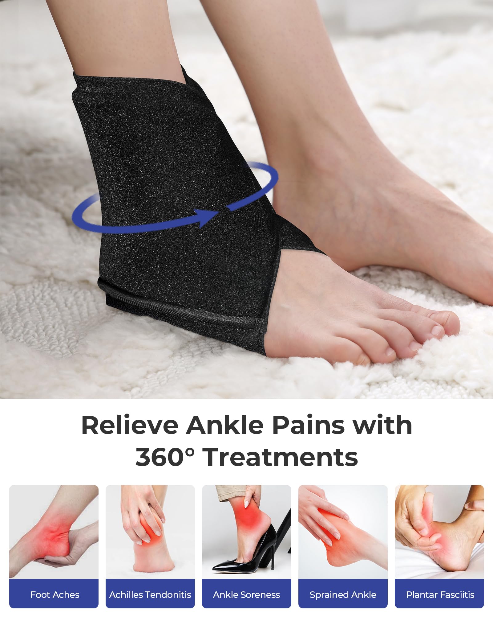 Foto 3 pulgar | Envoltura De Hielo Para Tobillo Koonie Para Hinchazón Y Fascitis Plantar - Venta Internacional.