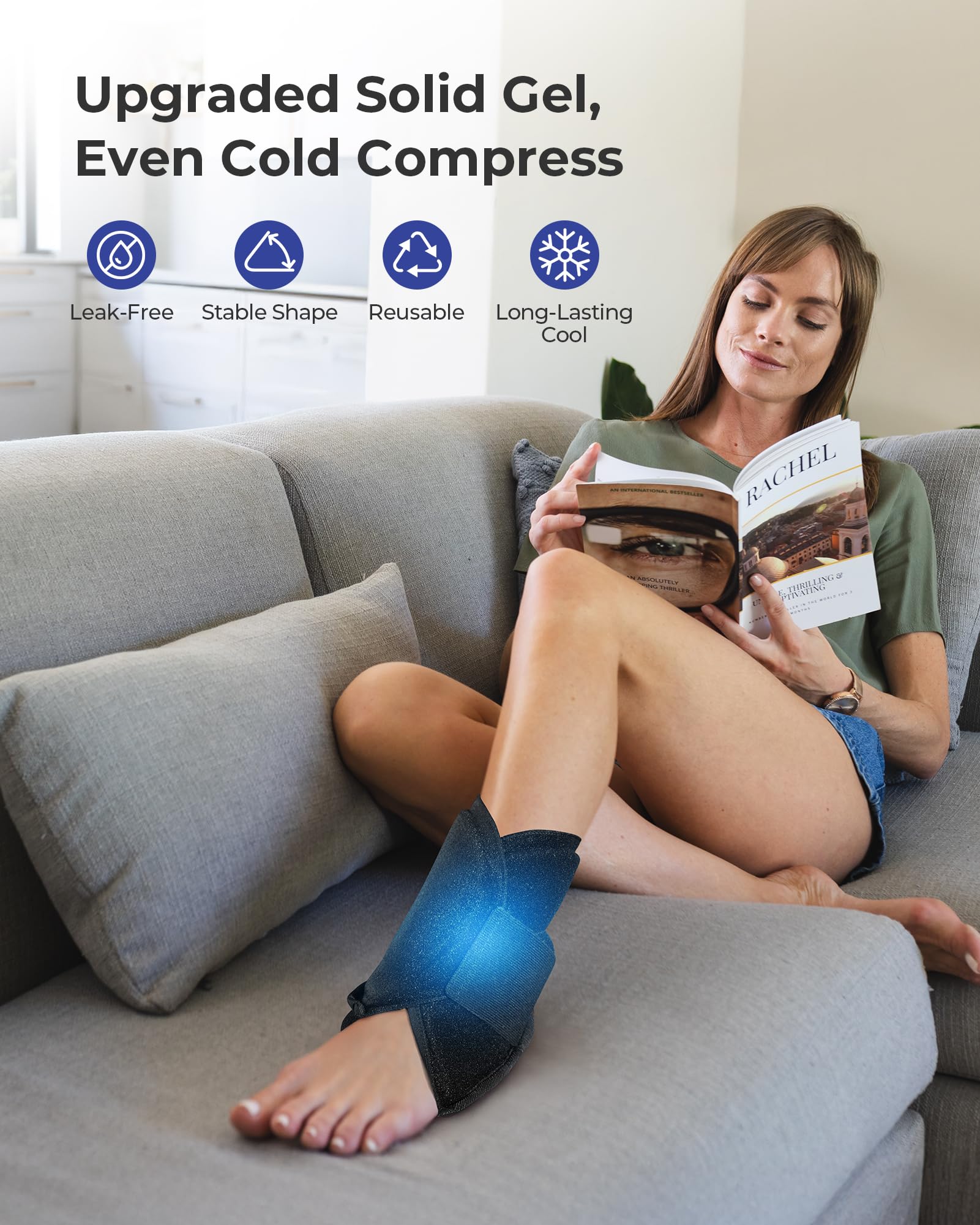 Foto 4 pulgar | Envoltura De Hielo Para Tobillo Koonie Para Hinchazón Y Fascitis Plantar - Venta Internacional.