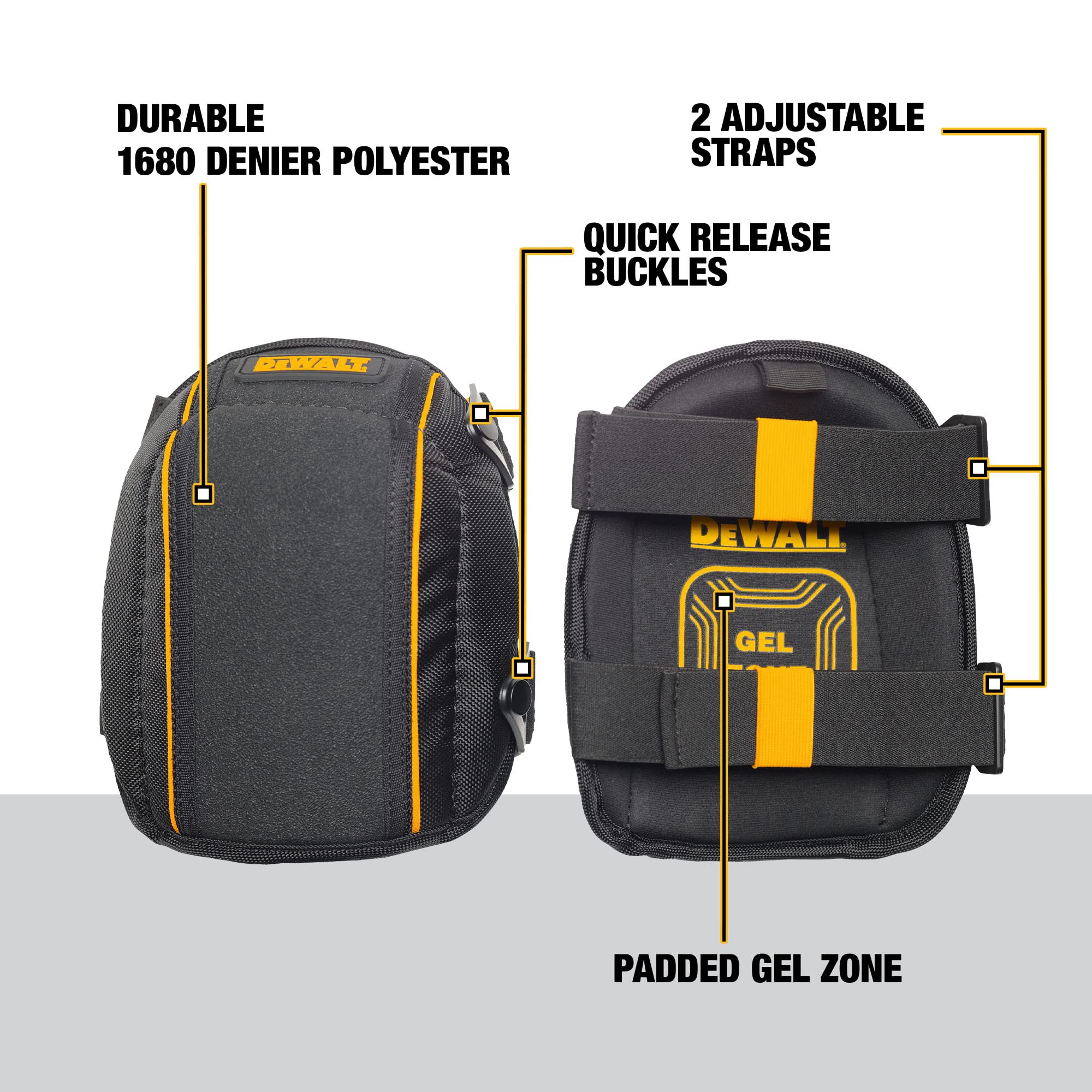 Foto 5 pulgar | Rodilleras Para Pisos Dewalt Dwst590014 Con Gel Para Mayor Comodidad - Venta Internacional.