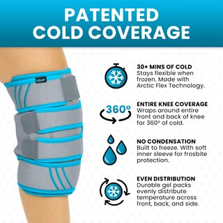 Foto 2 | Rodilleras de Compresión Gel Vive Knee Ice Pack Wrap - Venta Internacional