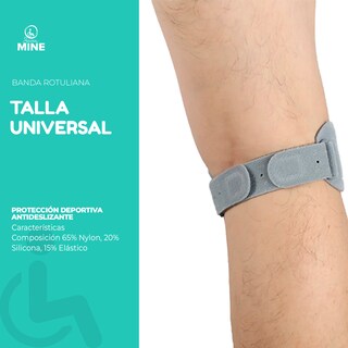 Foto 2 | Banda Rotuliana Con Silicon Patelar (talla Universal, Gris) | Cinta Rotuliana (verde)