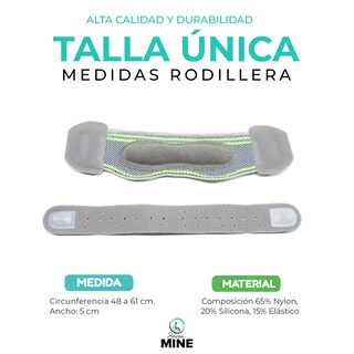 Foto 6 | Banda Rotuliana Con Silicon Patelar (talla Universal, Gris) | Cinta Rotuliana (verde)