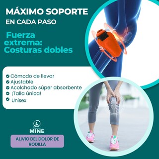 Foto 2 | Banda Rotuliana Patelar [1 Pza, Talla Única, Rodillera Rotuliana Para Correr, Saltar, Sentadillas Color Rojo