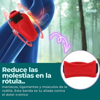Foto 3 | Banda Rotuliana Patelar [1 Pza, Talla Única, Rodillera Rotuliana Para Correr, Saltar, Sentadillas Color Rojo