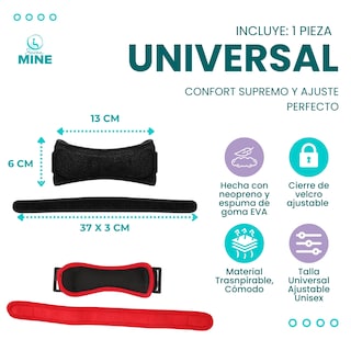 Foto 4 | Banda Rotuliana Patelar [1 Pza, Talla Única, Rodillera Rotuliana Para Correr, Saltar, Sentadillas Color Rojo