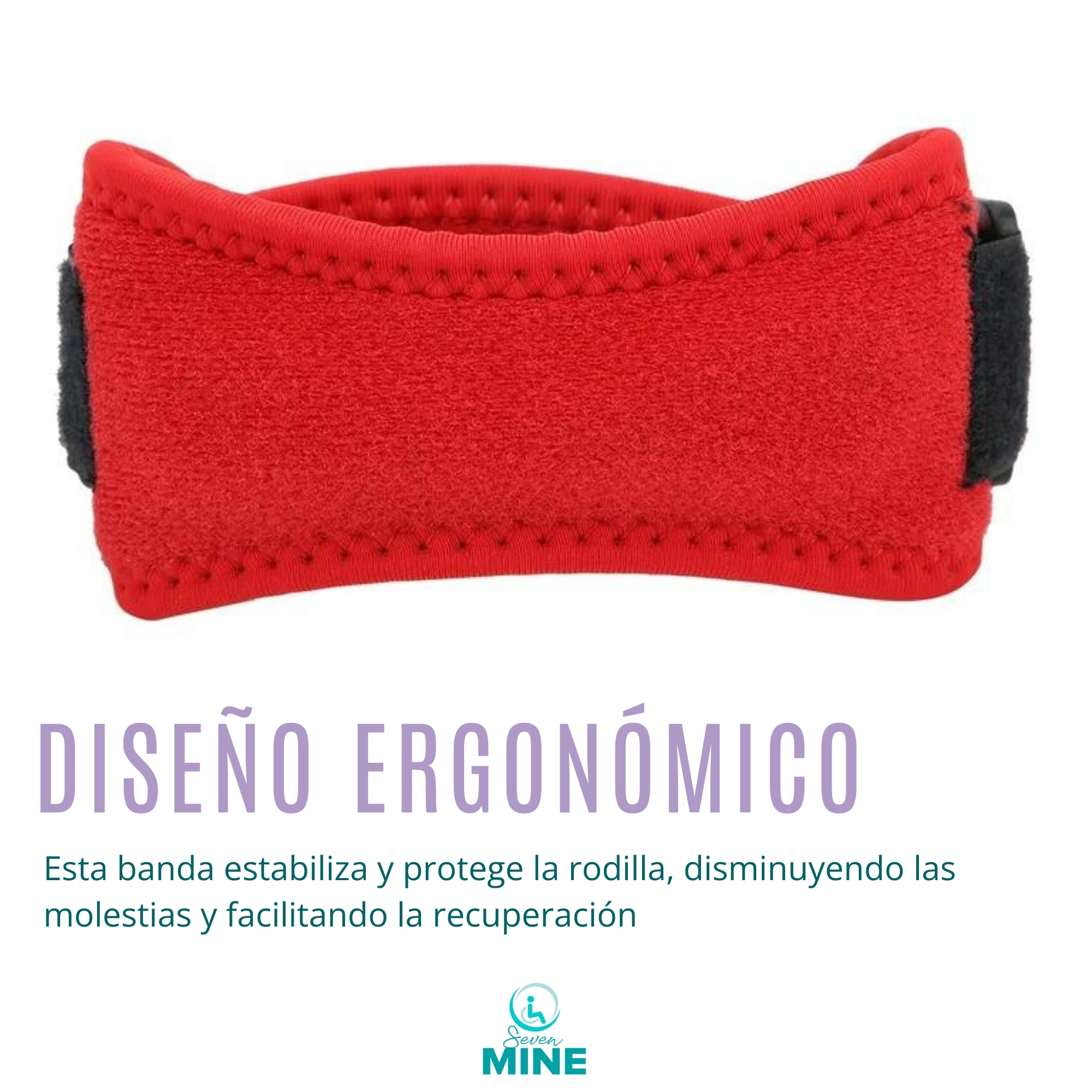 Foto 9 pulgar | Banda Rotuliana Patelar [1 Pza, Talla Única, Rodillera Rotuliana Para Correr, Saltar, Sentadillas Color Rojo