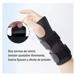 Foto 3 | Férula Muñeca Comoda Vendaje Ajustable,muñequera Ortopedica Mano Izquierda Negra