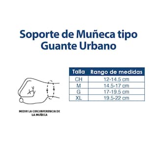 Foto 3 | Soporte para Muñeca Tipo Guante Urbano Tynor E17 Gris
