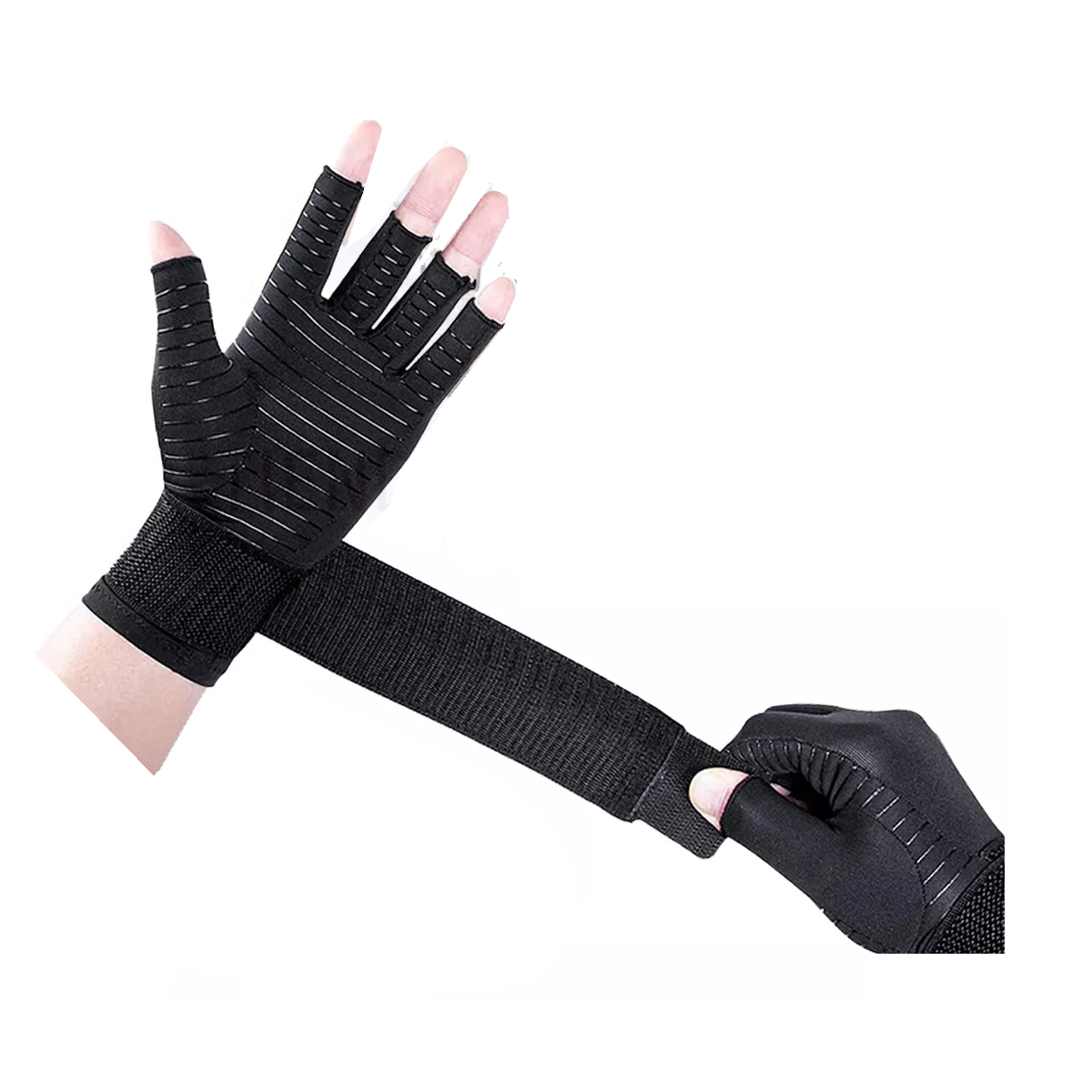 Foto 2 pulgar | Guantes De Compresión Con Muñequera Ortopedica Para Artritis Talla L/xl Eo Safe Imports Esi-18245 Negro