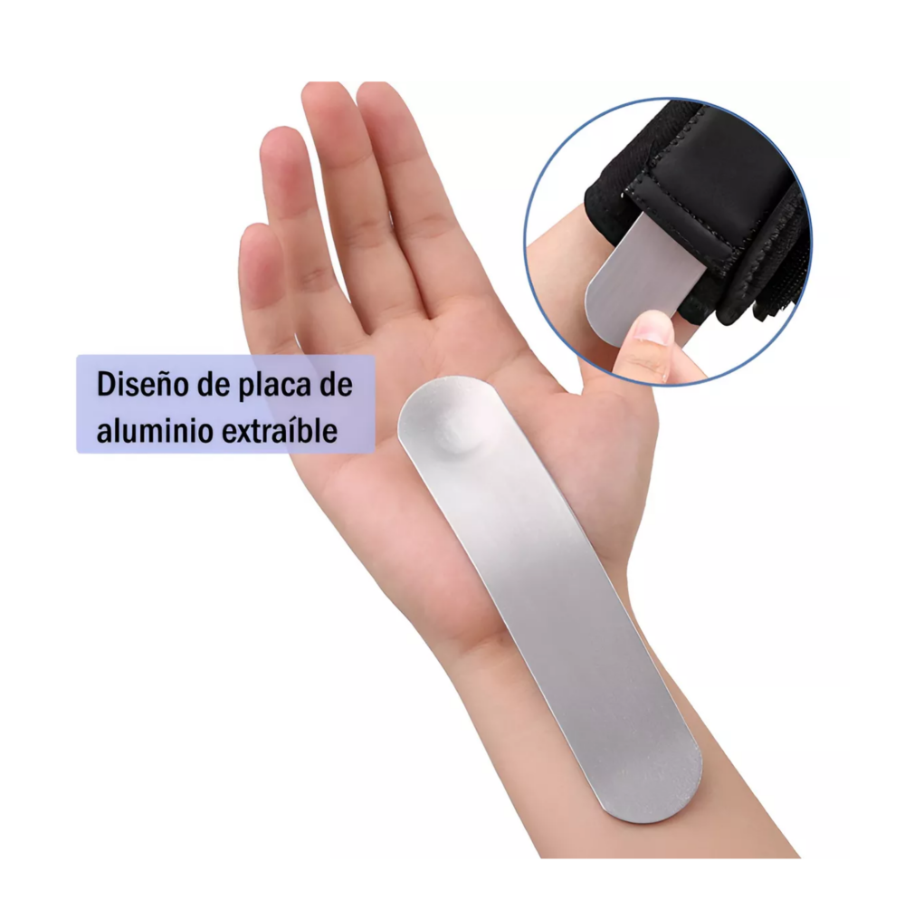 Foto 5 pulgar | Férula Muñeca Cómoda Vendaje Ajustable, Muñequera Ortopédica,  Mano Derecha Negra. Belug, Negro