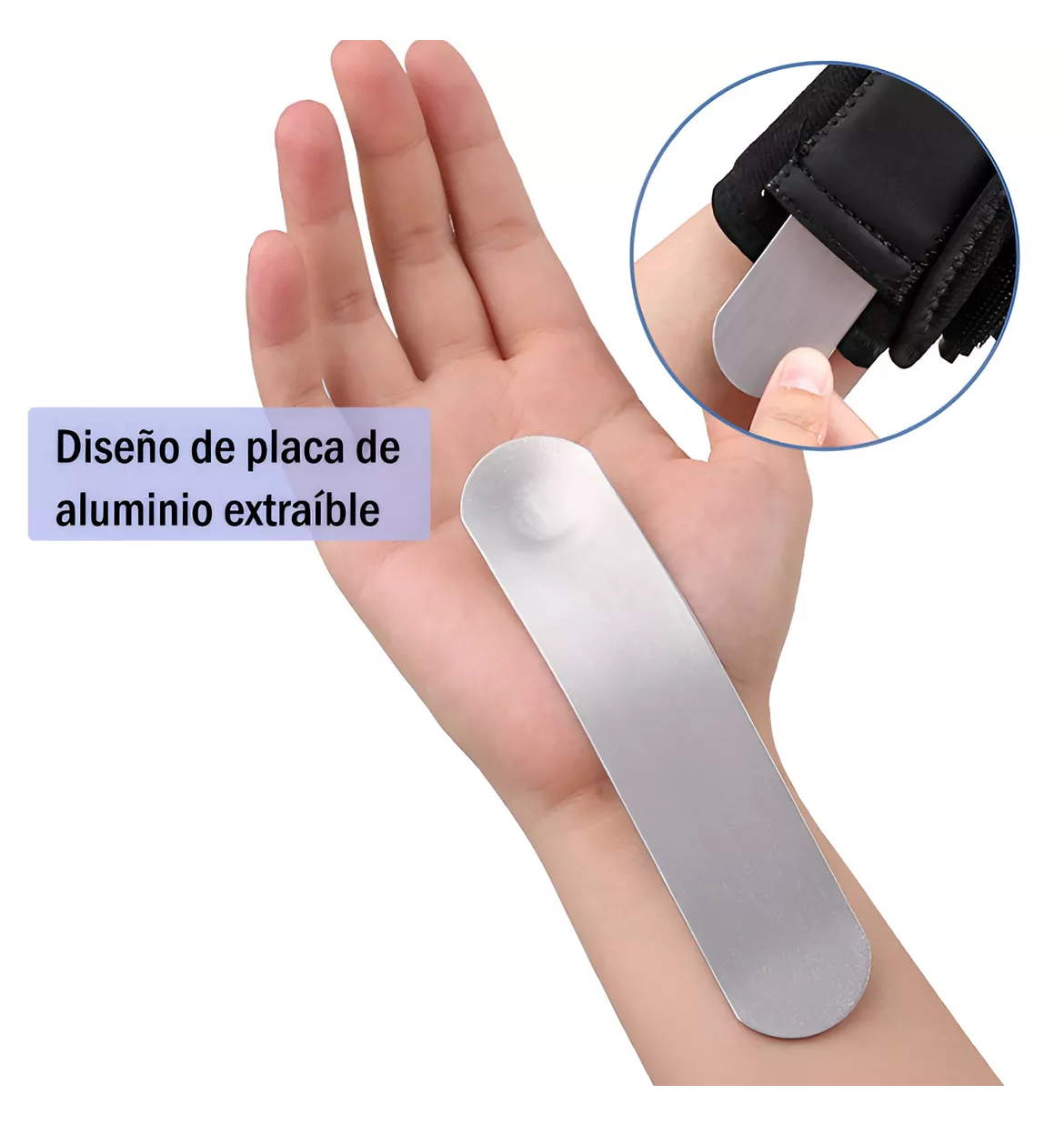 Foto 3 | Férula Muñeca Comoda Vendaje Ajustable Lab.g,muñequera Ortopedica Mano Izquierda Negra